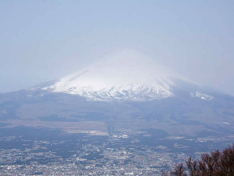 春霞の富士山